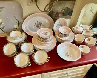 -Noritake "Valiere" China set   -Homer Laughlin "Georgian" china set
