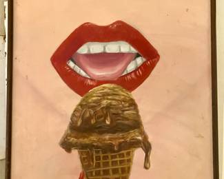 Signed ice cream painting 

