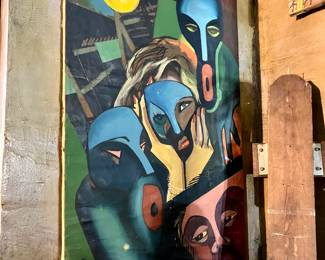 Signed Picasso-esque oil on canvas
