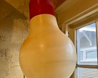 Vintage giant light bulb fixture
