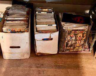 Boxes of comic books