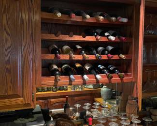 LOTS OF BAR ITEMS AND GLASSWARE...