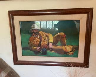 MORE LIVINGSTONE ART... "LAZY COWBOY?"