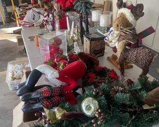 Lots of Christmas decor and ornaments...