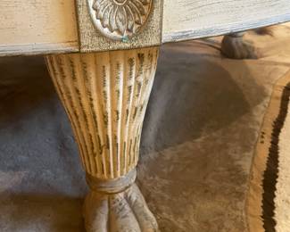 The detail on this coffee table is unique to the period.