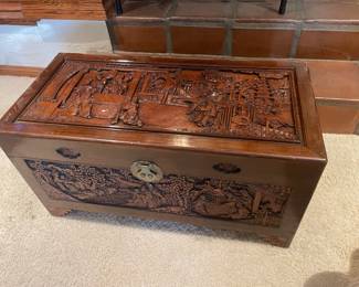 Beautifully carved trunk...