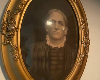 1800's photo & convex glass...