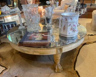 Crystal and vintage furniture...