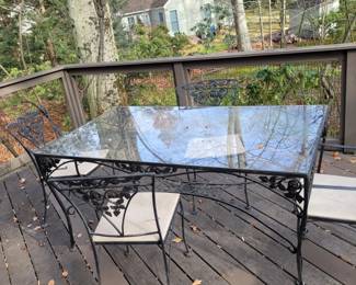 Iron Glass Patio Set 