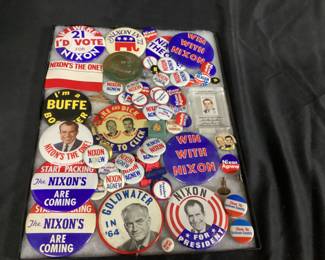 Vintage Nixon Buttons 