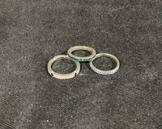 3 Sterling Rings