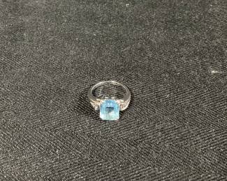 Sterling and Blue Stone Ring