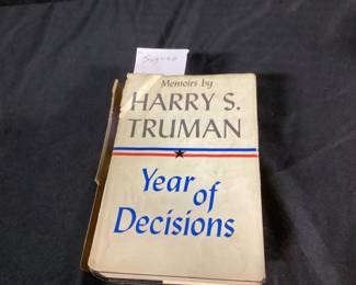 Signed Harry S. Truman Year of Decisions Book