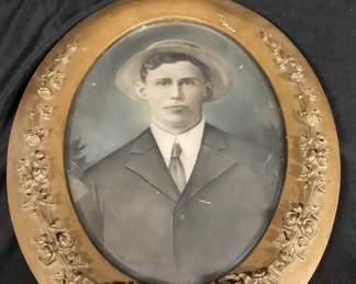 1800's Bubble Glass Portrait 