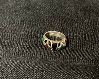 Sterling and Multi stone Ring