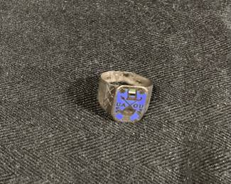 Sterling Enameled Ring