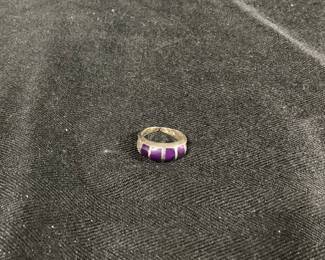Sterling and Purple Stone Ring