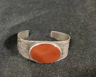 Sterling and Coral Bracelet 