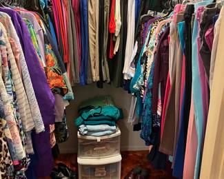 Closets full of designer clothes from L-2X
