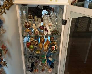 Painted cabinet with faberge style eggs