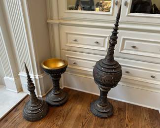 Wooden Monk offering bowls 