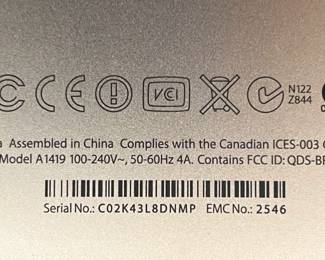 Apple IMac 27"  model A1419 