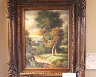 We have a number of beautiful oil paintings in lovely frames available for purchase.  