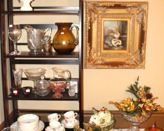 Fitz and Floyd Bunny Casserole, lovely glassware and china.  