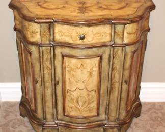Demi Lune Cabinet, Seven Seas by Hooker.                               BUY IT NOW!   $295.00                                                                                                                                                                     
15 3/4" D x 34" W x 33 1/4" H.    