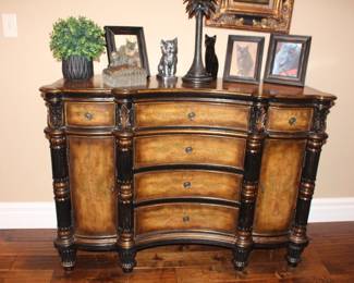 Pulaski Furniture Console with drawers.                               BUY IT NOW!  $375.00                                                                      49 1/2" W x 18" D x 36 1/4" H.