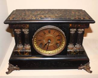 1890s Seth Thomas Adamantine Eight Day Clock.