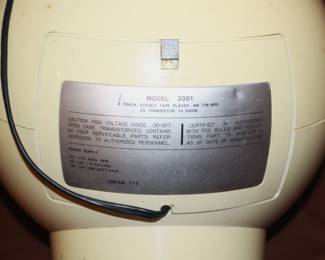 Vintage Weltron 2001 8 Track Player-ATomic Radio  AM/FM Space Ball Radio.                                                              (radio works, tape player does not work)(sold as-is)            $100.00