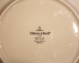 Under side of previously pictured Villeroy & Boch French Garden cannisters and china.  