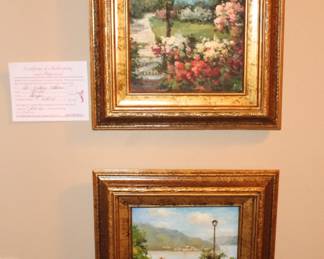 Nicely framed oil paintings.  