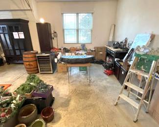 Garage full of misc items.