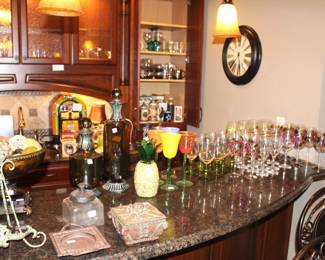 The lower level bar area is packed with lots of fun items.  