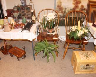 Lamps, lamp shades, flower arrangements and more.  