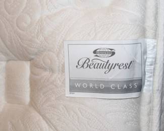 Simmons Beautyrest mattress is sold with the bed.