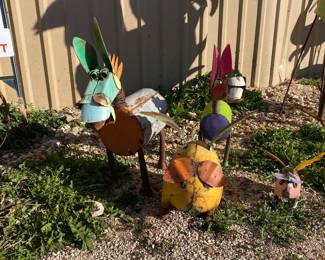 Metal yard decor