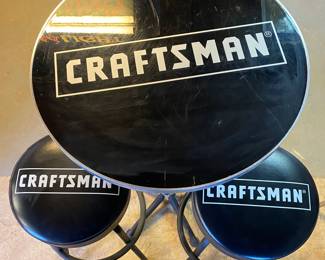 Craftsman 3-pc workshop table & stools