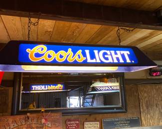 Coors Light Pool Table light