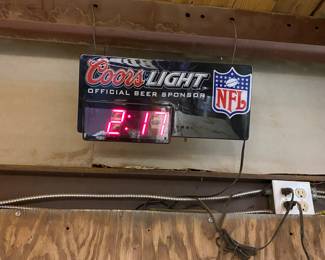 NFL/Coors Light Bar Clock