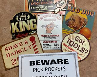 More metal signs