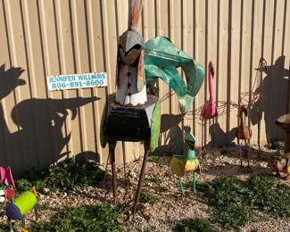 Metal yard decor