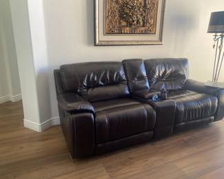 Leather Automatic Reclining Couch