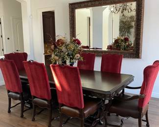 Stanley Dining Room Table and Chairs with 2 Leaves