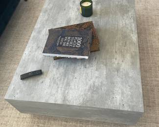 John-Richard Tezzo Industrial Loft Grey Faux Concrete Block Coffee Table