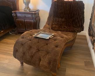 Thomasville Cheetah Print Chaise