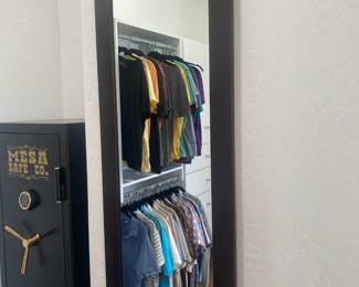 Full Length Mirror and Men's Clothing - Sizes Large and XL