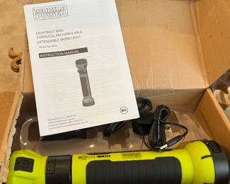 Work light and assorted tools